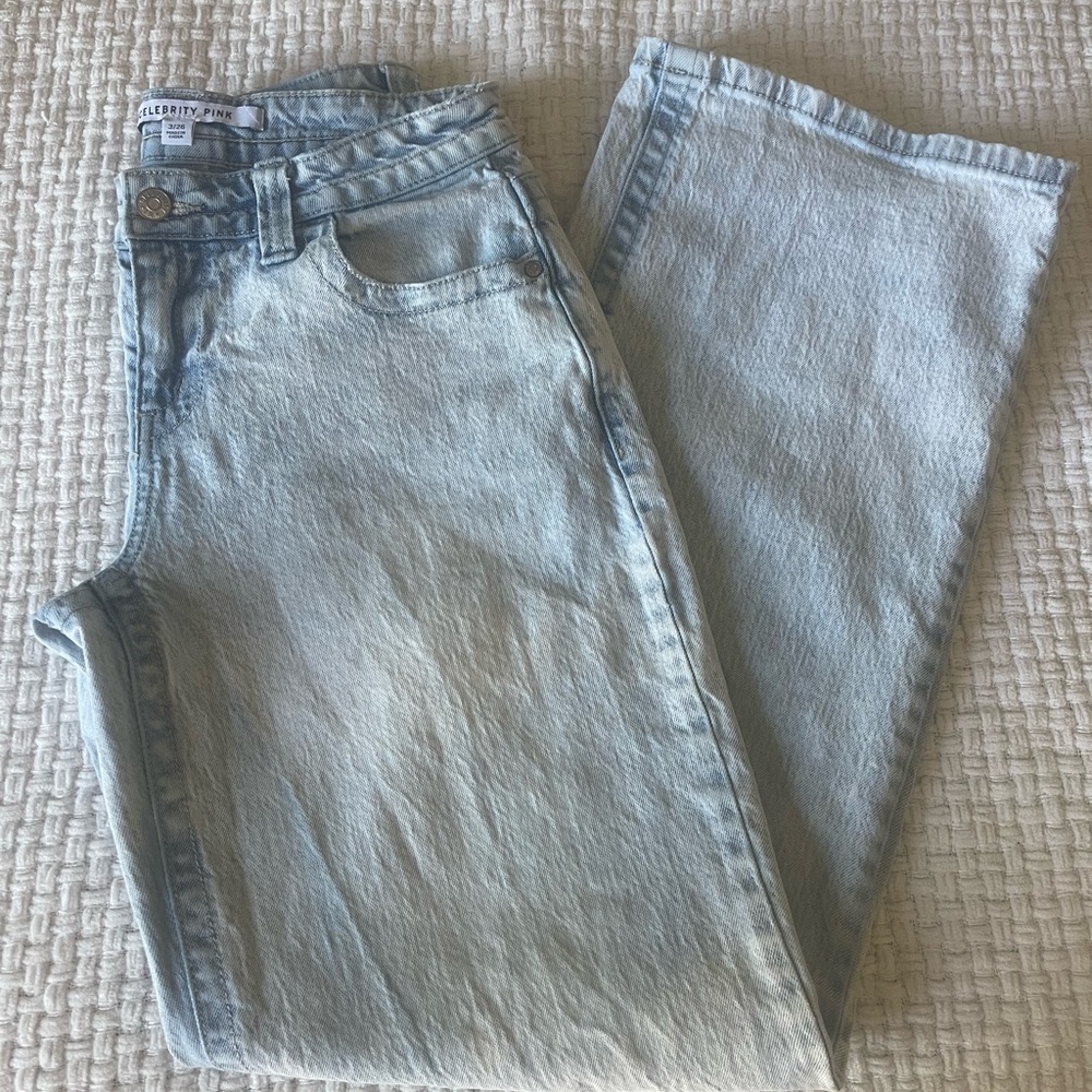 Celebrity Pink Faded Blue Jeans